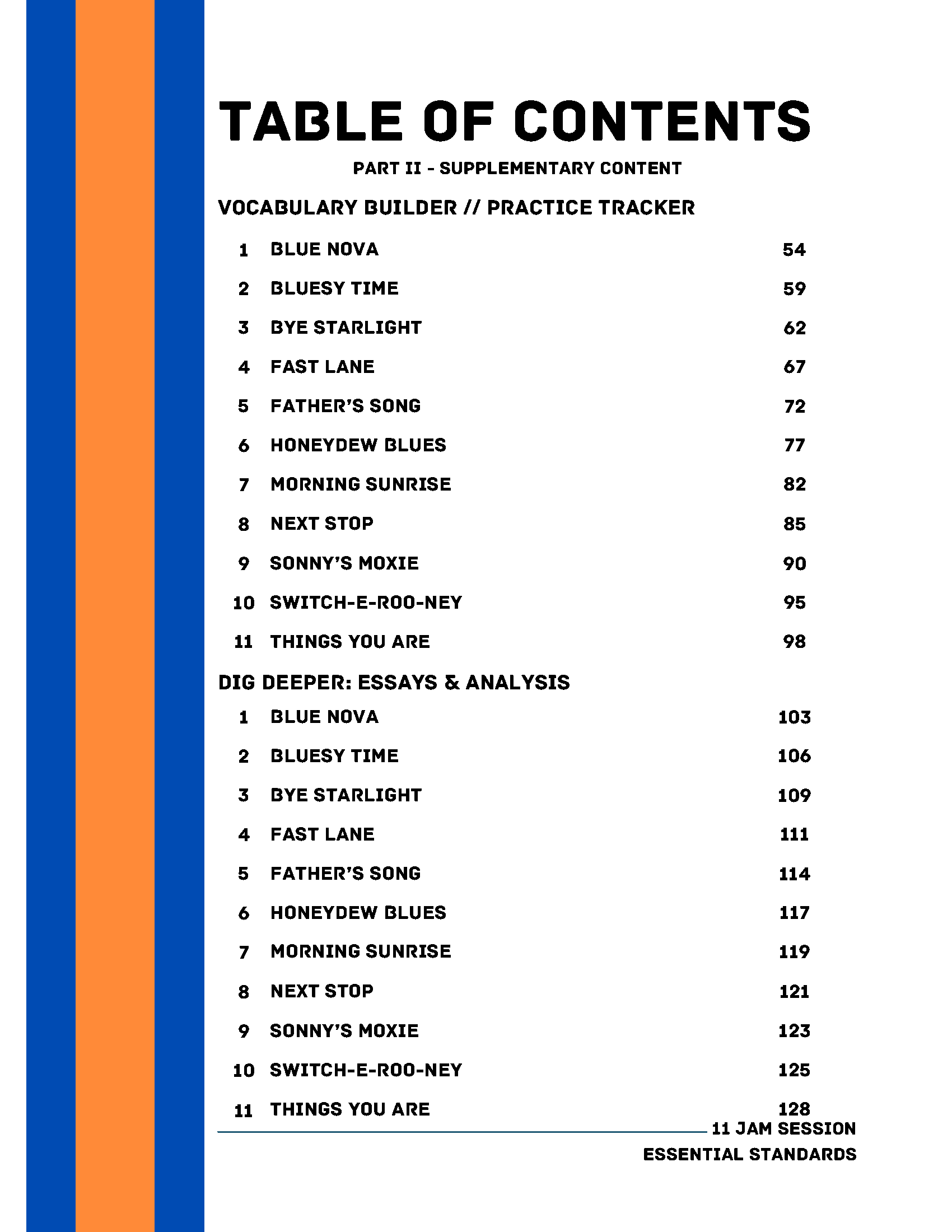 11 Jam Session Essential Standards Etude Book (120pgs. All Saxophones)